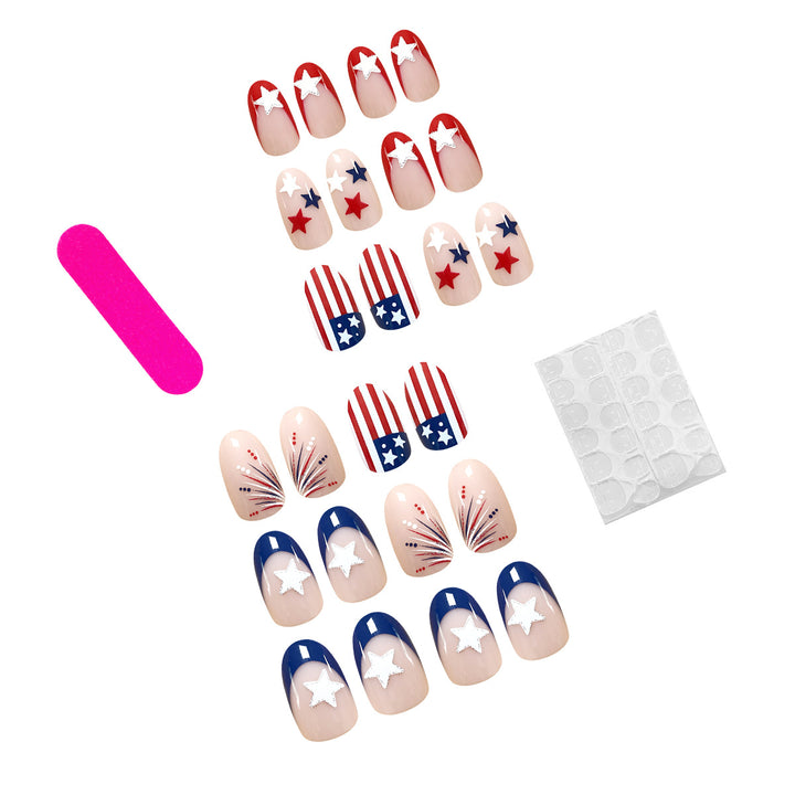 Creative nail art with patriotic motifs Kalsten