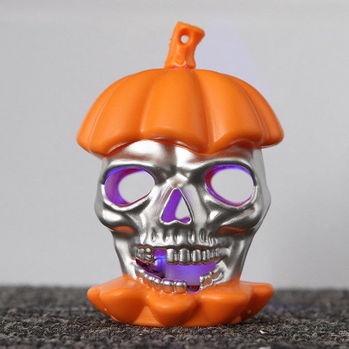 Halloween Decoration Figure Skull with Pumpkin Hat