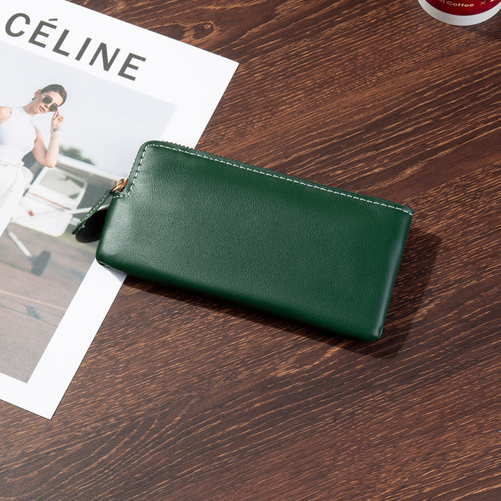 Premium Leather Zippered Travel Wallet Kalsten