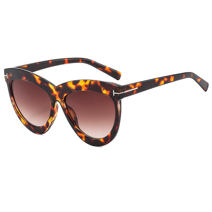 Stylish Cat-Eye Sunglasses with Slim Metal Accents Kalsten