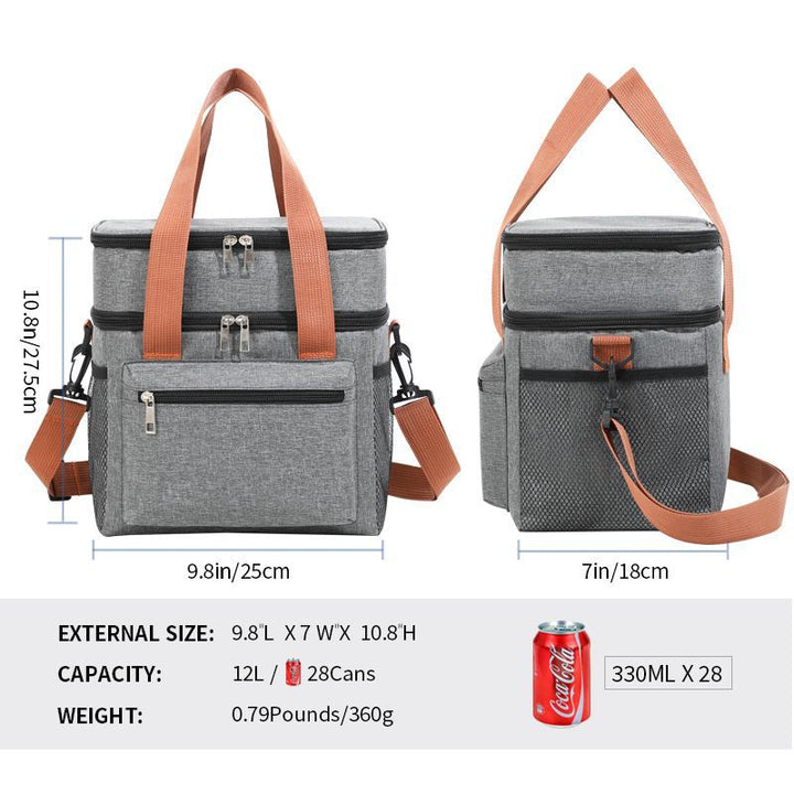 Multi-Compartment Insulated Lunch Carrier