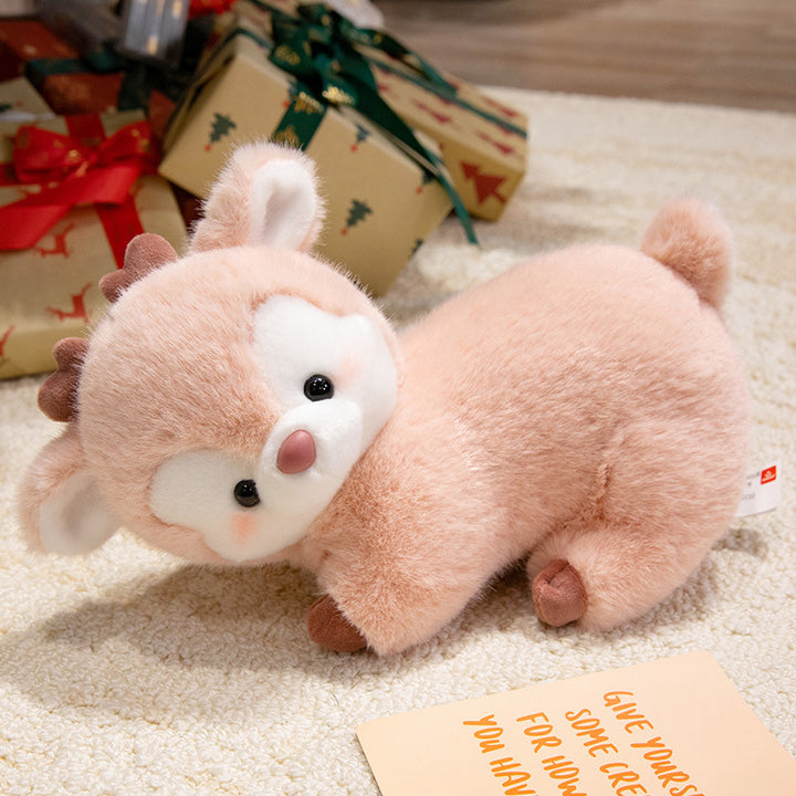Soft Plush Sitting Deer Stuffed Animal with Ultra-Soft Fur Kalsten
