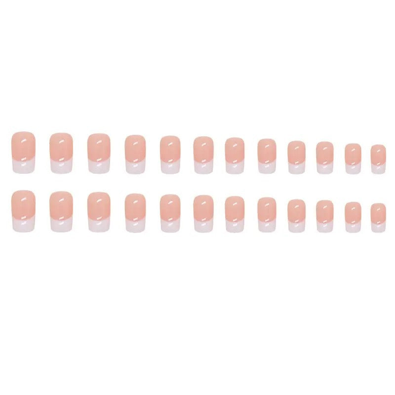 Acrylic nail set with elegant French design and glossy finish Kalsten
