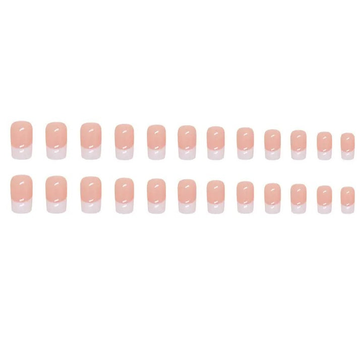 Acrylic nail set with elegant French design and glossy finish Kalsten