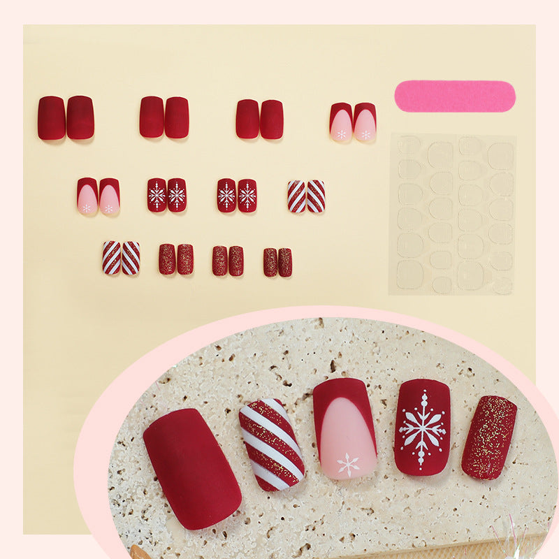 Festive Seasonal Press-On Nail Set Kalsten