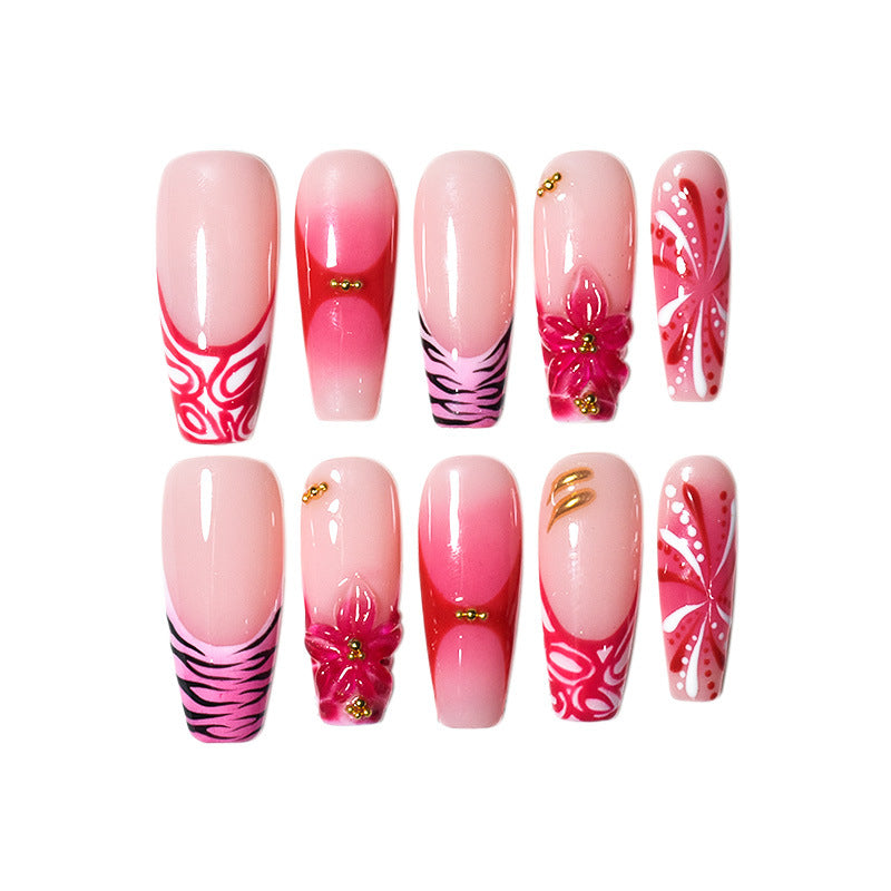 Artistic Hand-Painted Nail Enhancements Kalsten