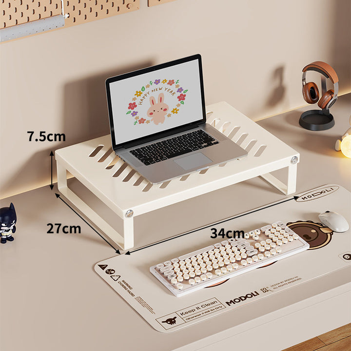 Ergonomic Ventilated Metal Laptop Riser with Under-Desk Storage