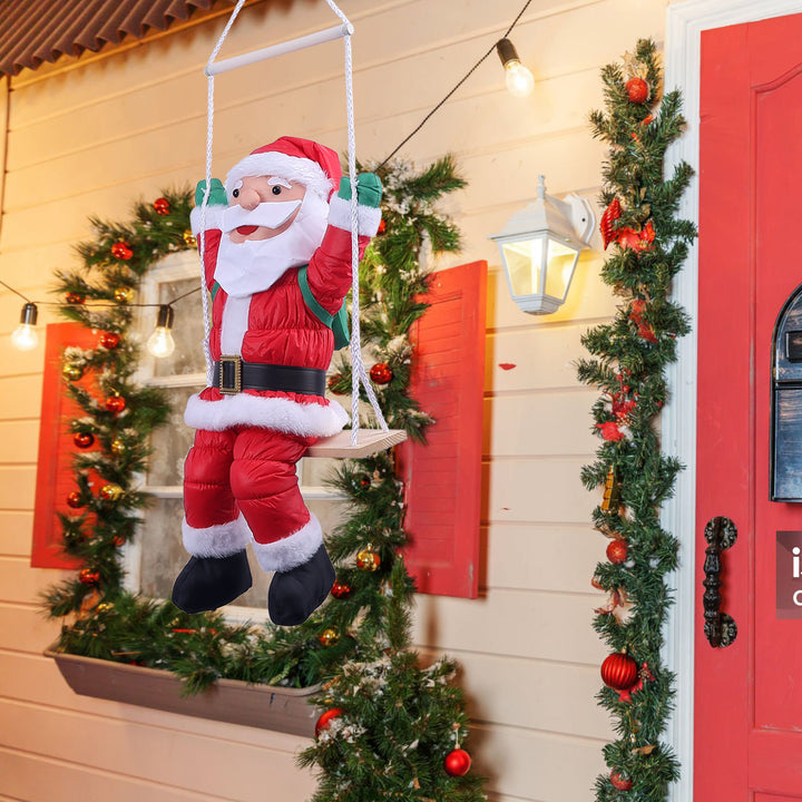 Decorative Swinging Santa Claus Figure