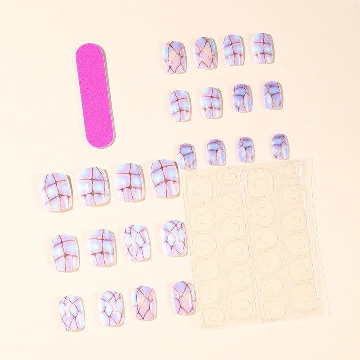 Iridescent Geometric Nail Art Extensions Kalsten