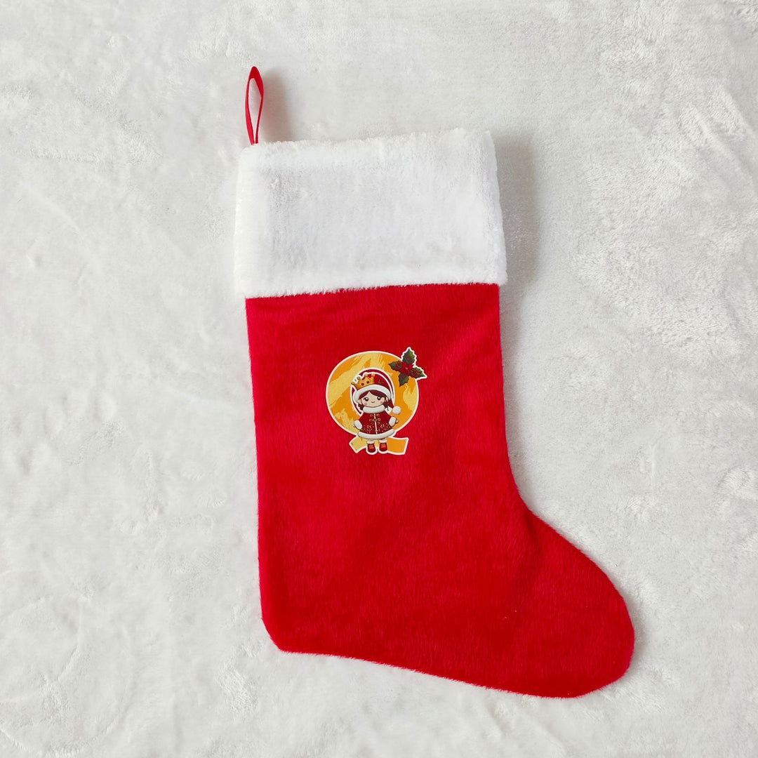 Festive Christmas stocking with customizable design