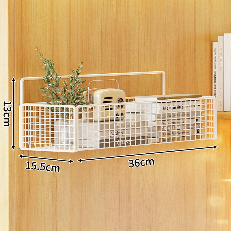 Wall-Mounted Metal Mesh Storage Basket