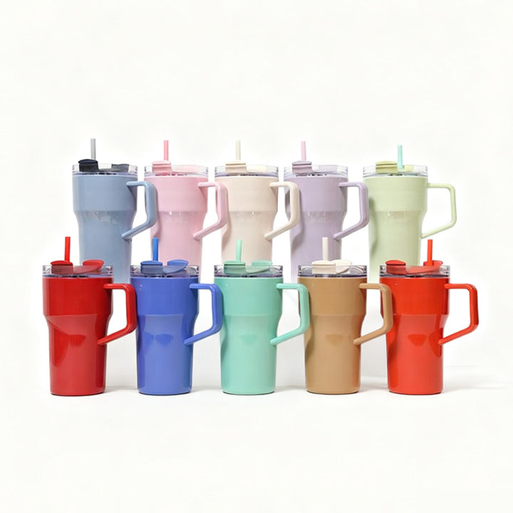 Unisex drinking cup with ergonomic handle and leak-proof lid Kalsten