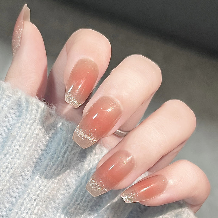 Elegant Glossy Gel Press-On Nails Kalsten
