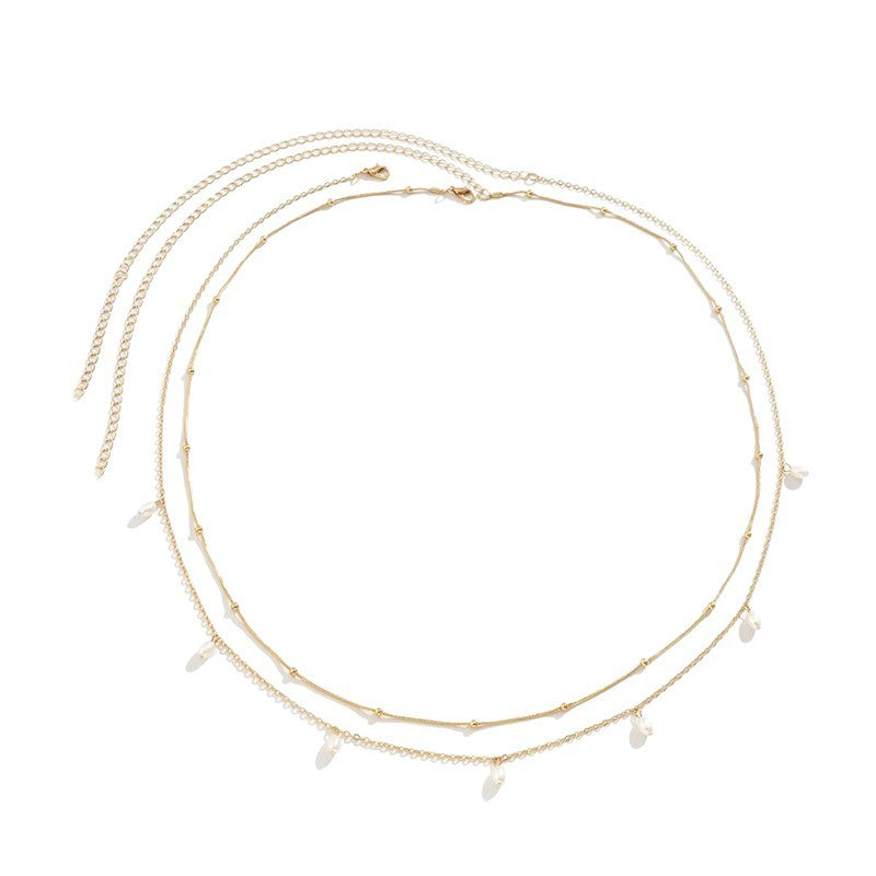 Delicate Layered Chain Necklace Kalsten