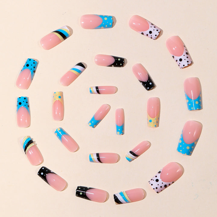 Artistic French Tip Nail Extensions Kalsten