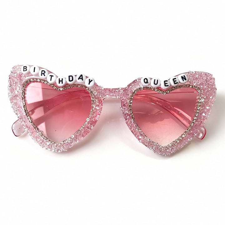 Rhinestone-Embellished Heart Sunglasses Kalsten