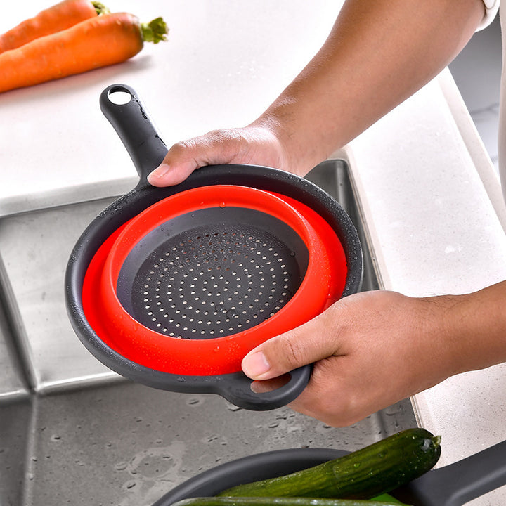 Collapsible Silicone Strainer with Ergonomic Handle Kalsten