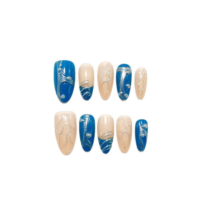 Artificial nails with luxurious wave design Kalsten