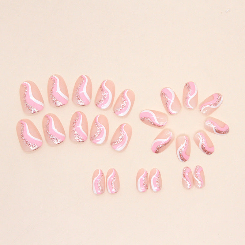 Artistic Wave Design Nail Tips Kalsten