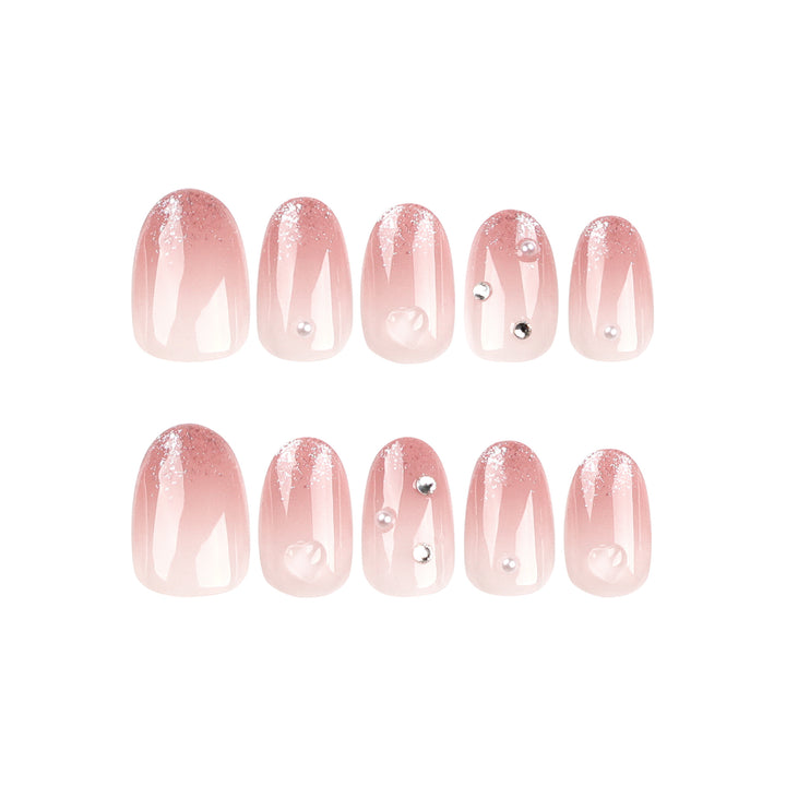 Artistic Nail Extensions with Glitter Accents Kalsten