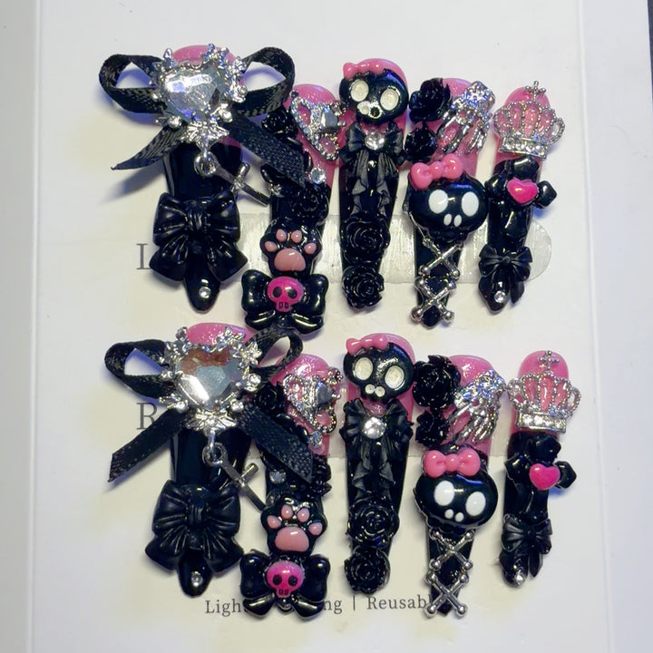 Decorative Gothic-Inspired Hair Clips