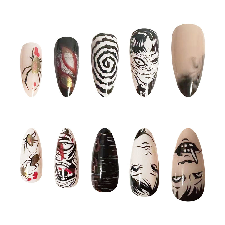 Creative horror design artificial nails Kalsten