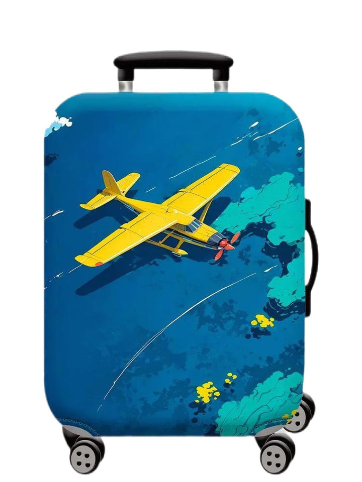 Women Hard Shell Suitcase with Trendy Surf and Palm Design Kalsten