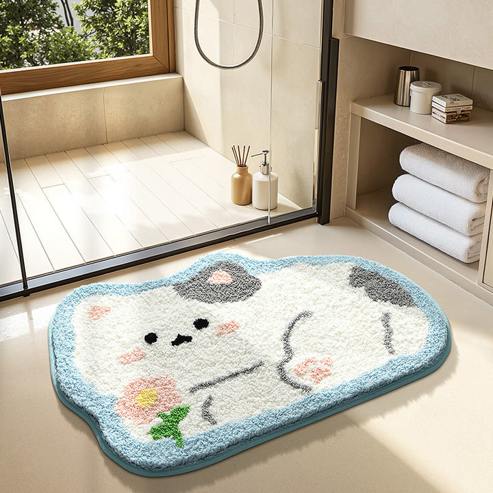 Playful Cartoon Pet Bath Mat Kalsten