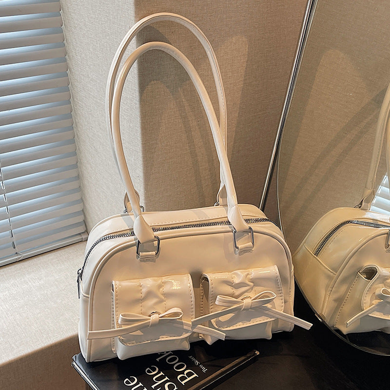 Fashionable Patent Leather Handbag