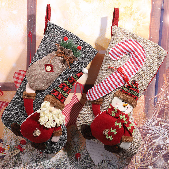 Christmas stocking with festive Gnome motif Kalsten