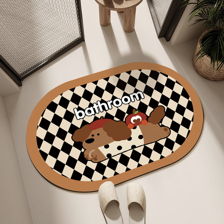 Cute Cartoon Dog Bath Mat Kalsten