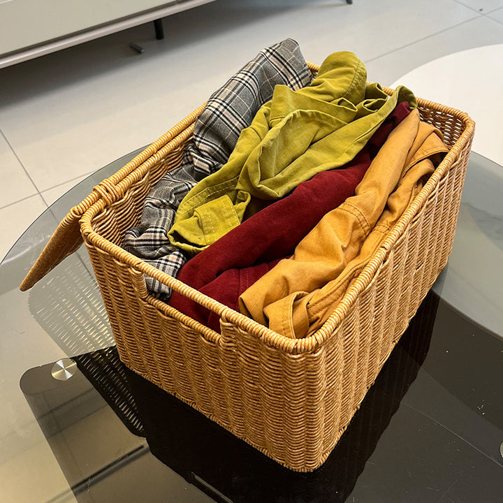 Versatile Rectangular Woven Storage Bin Kalsten