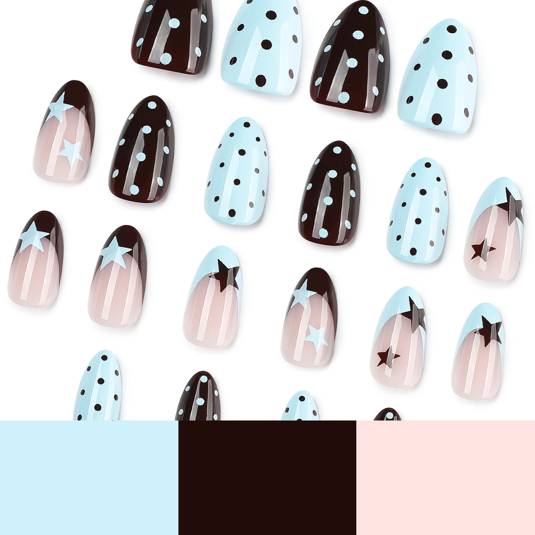 Artful Nail Extensions with Modern Star Design Kalsten