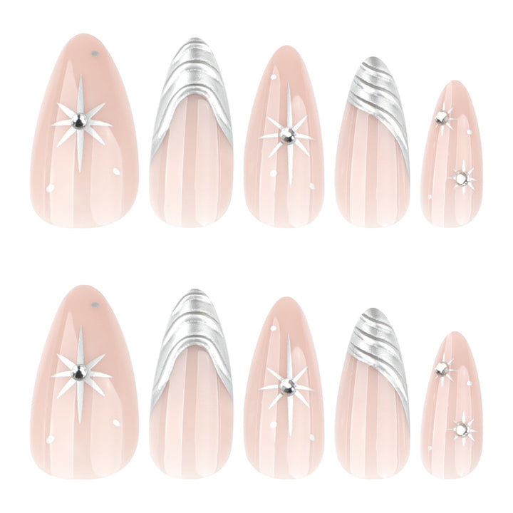 Artistic nail extensions with delicate designs Kalsten