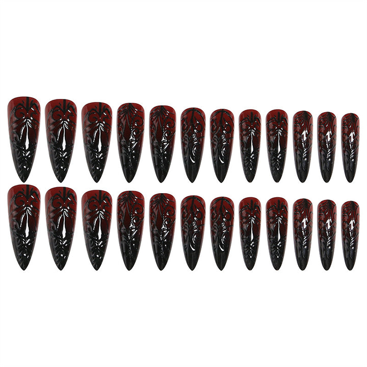 Artificial nails with elegant gothic pattern Kalsten
