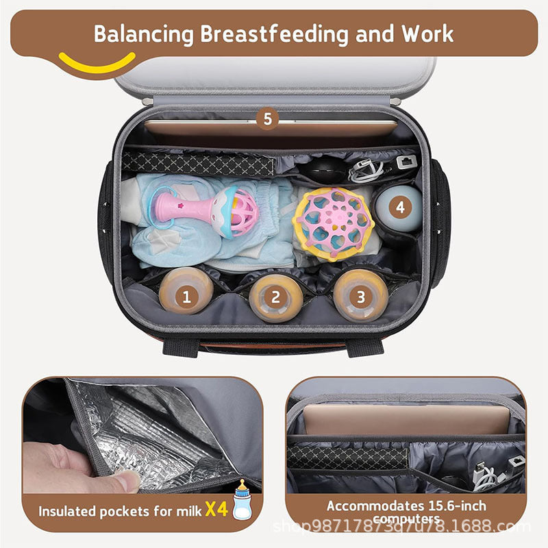 Multifunctional Nursing Bag with Insulated Interior Kalsten