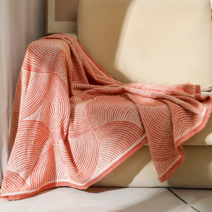 Textured Geometric Throw Blanket