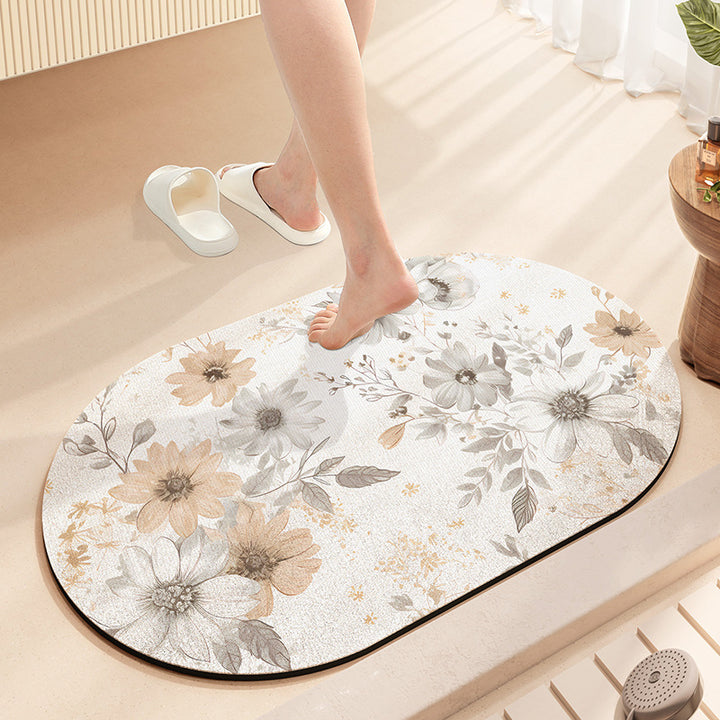Floral Inspirational Bath Mat
