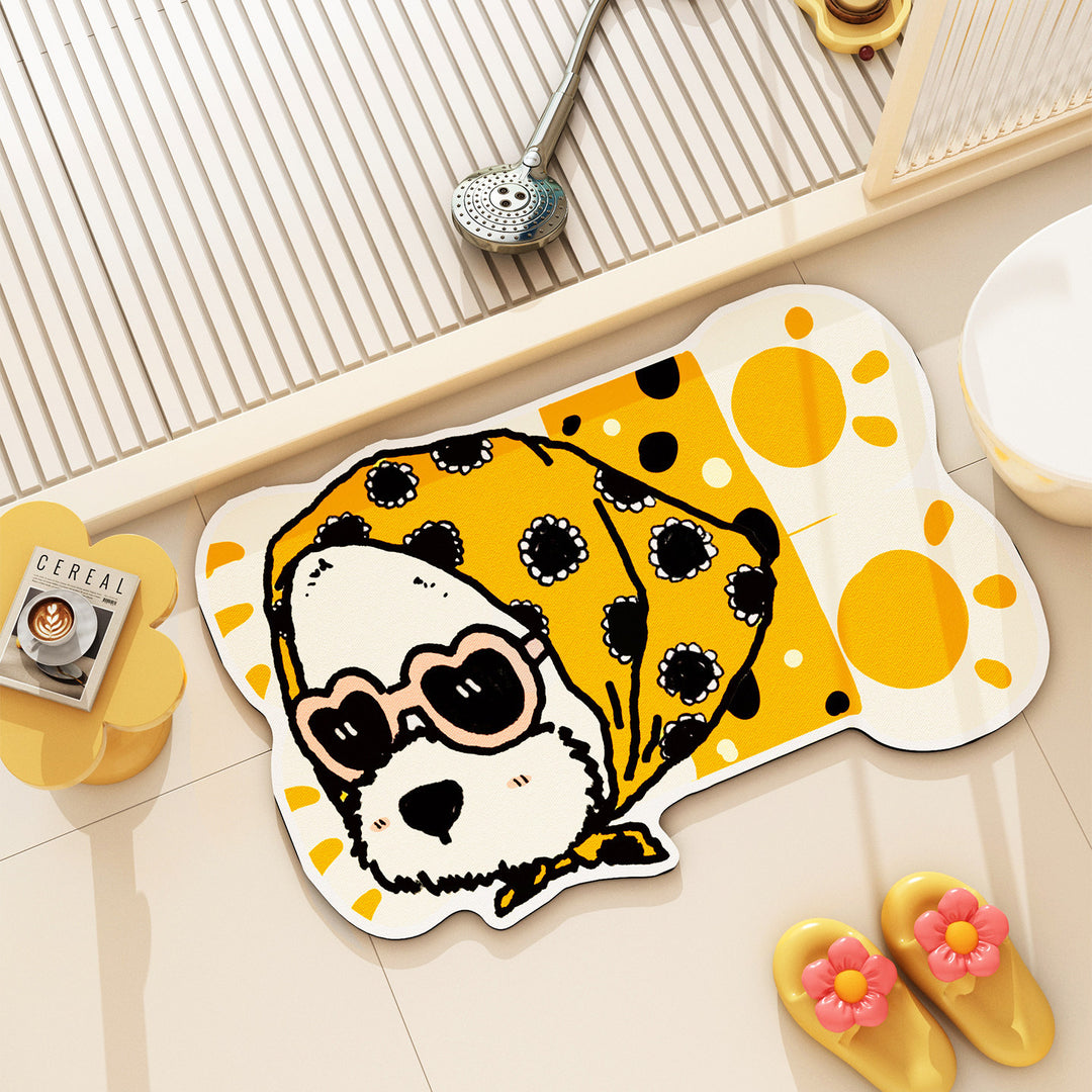 Cute Cat Themed Bath Rug
