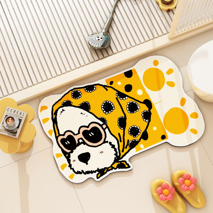 Cute Cat Themed Bath Rug
