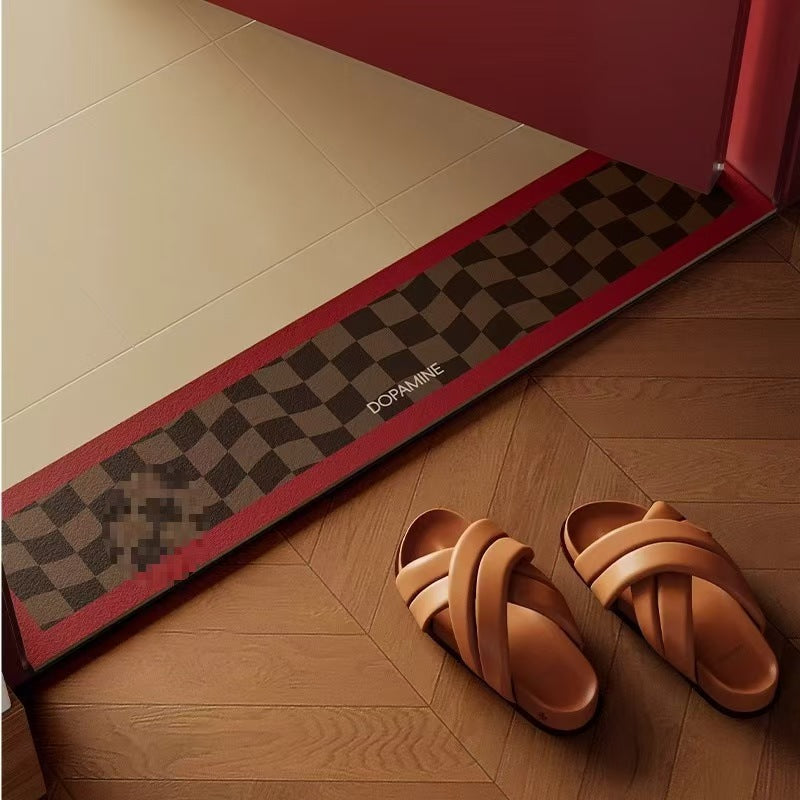 Stylish Checkered Entrance Mat