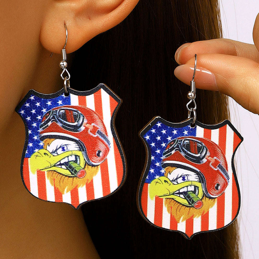 Women's unusual star-rose acrylic earrings with feather-light wearing comfort and fishhook closure Kalsten