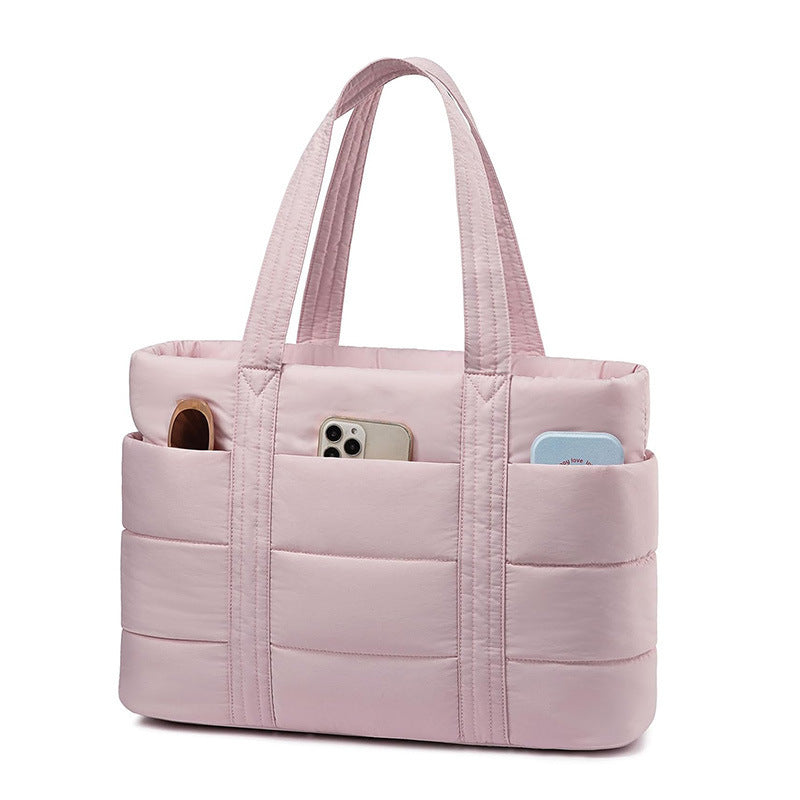 Padded tote bag with practical exterior pockets Kalsten