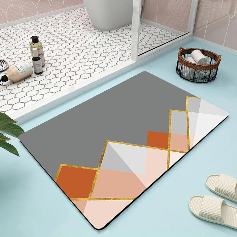 Modern Geometric Pattern Bath Mat