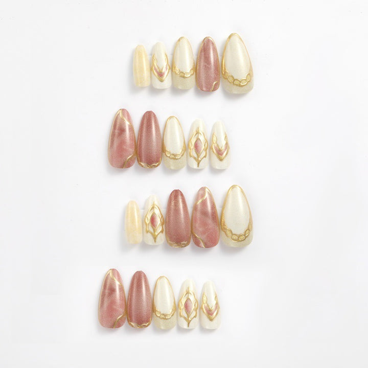 Acrylic nails in modern layered look Kalsten