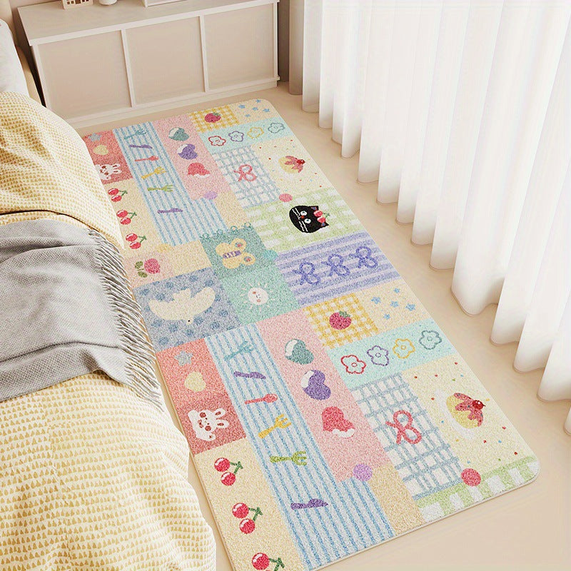 Cute Cartoon-Themed Plush Area Rug