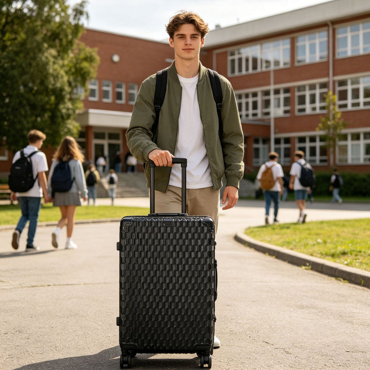 Unisex Honeycomb Textured Hard Shell Travel Suitcase Kalsten