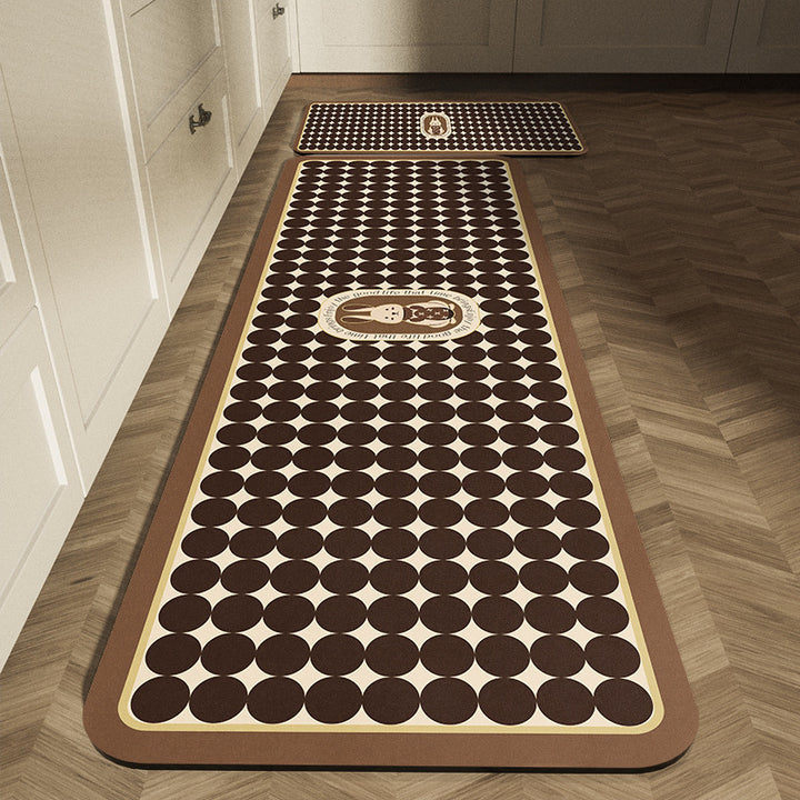 Classic Checkerboard Kitchen Runner Mat