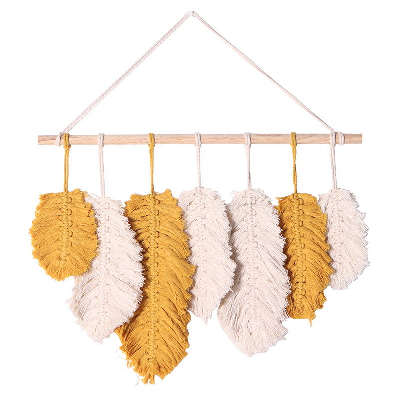 Macramé Leaf Wall Hanging Art