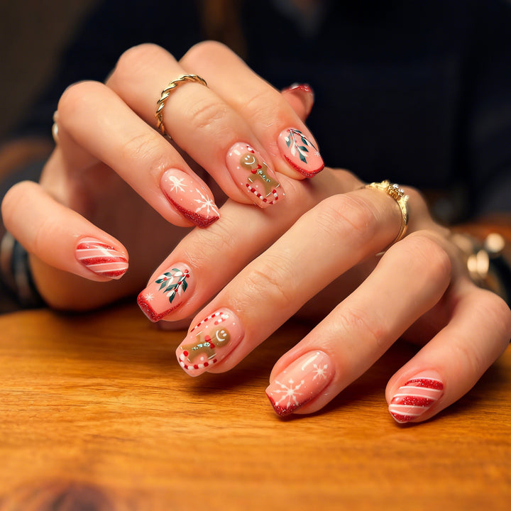Festive Holiday Nail Art Set Kalsten